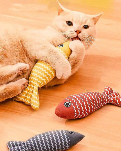 Simulation Fish Shaped Cat Toy With Catnip Flavor