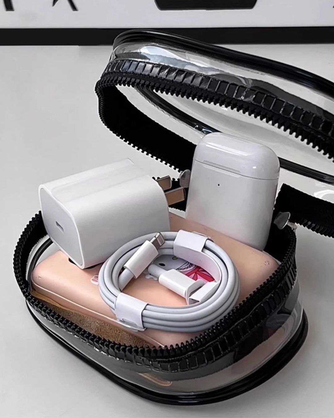 Portable Mini Clear Zipper Storage Pouch