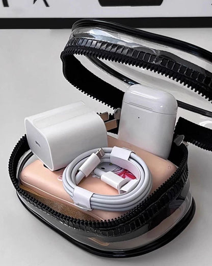 Portable Mini Clear Zipper Storage Pouch