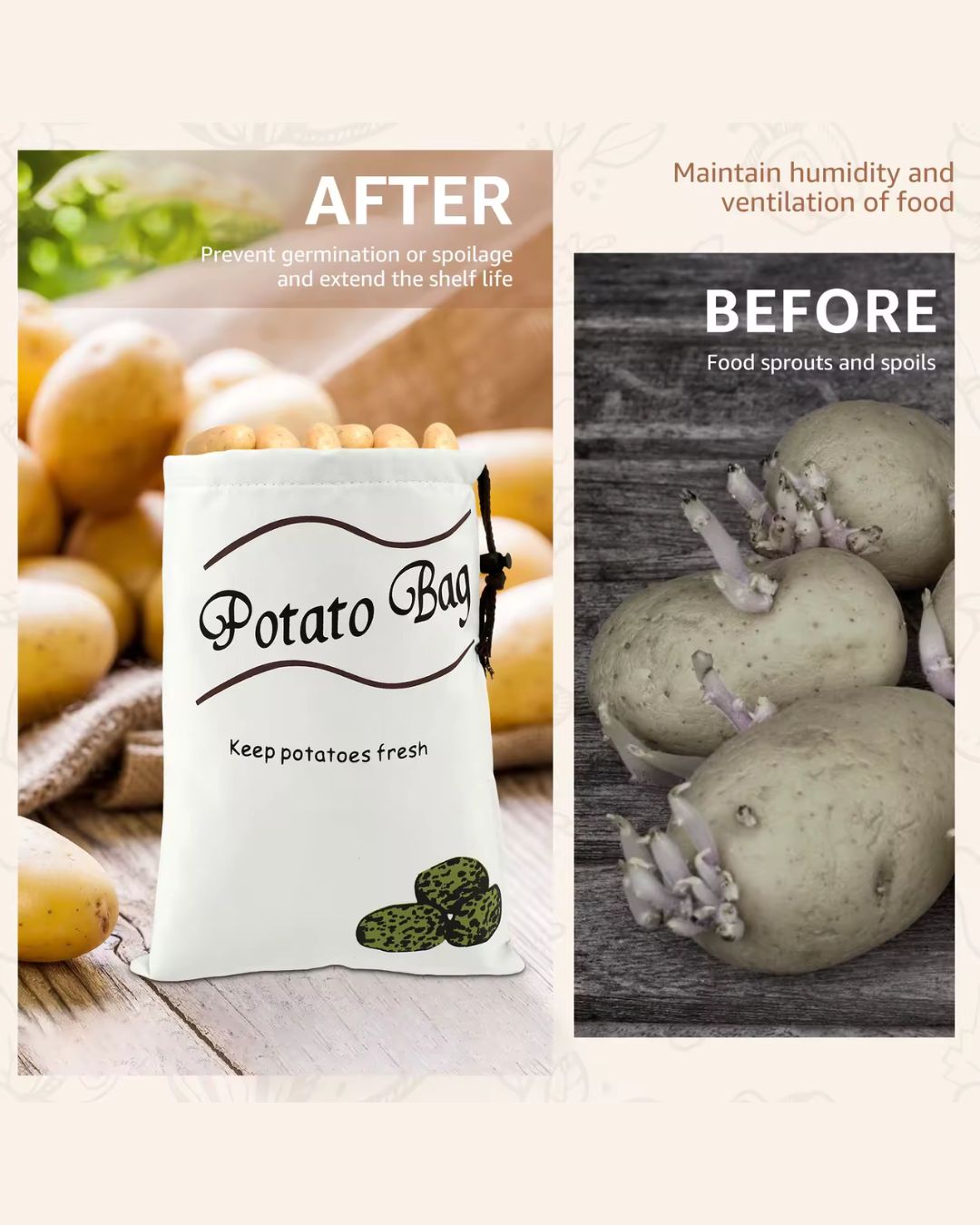 Reusable Potato Storage Bag