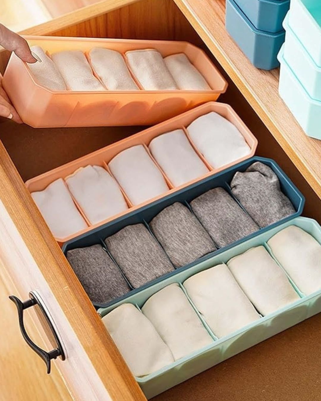 Multi Functional Stackable Plastic Drawer Organizer