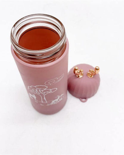 Reindeer Shape Glass Water Bottle