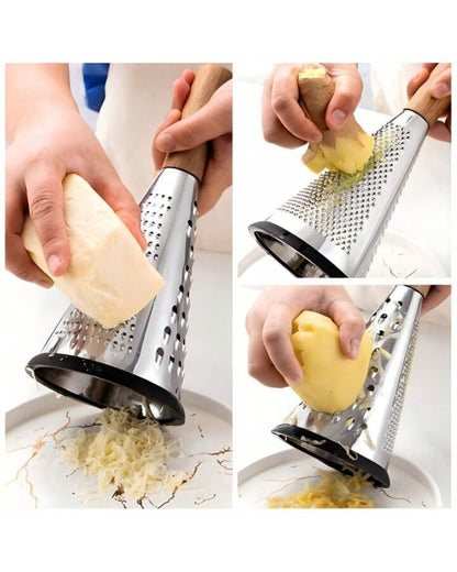 Cone Grater with Wooden Handle
