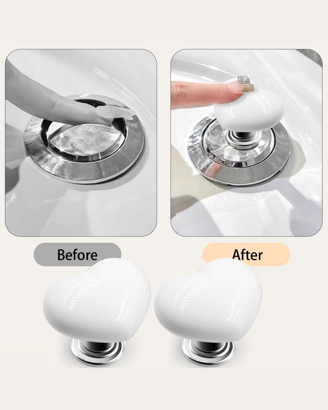 Heart Toilet Push Button