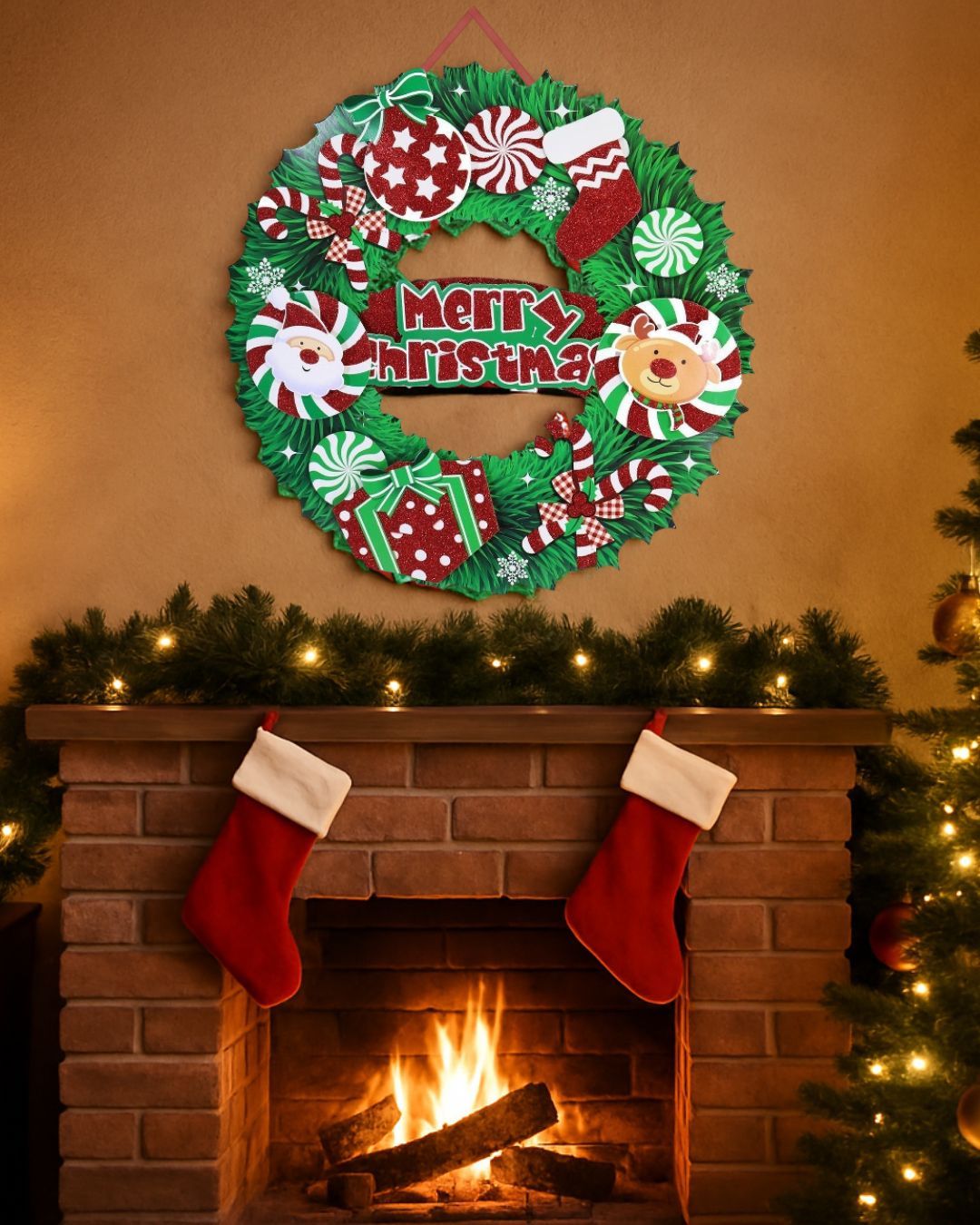 Three-Dimensional Christmas Wall Decoration