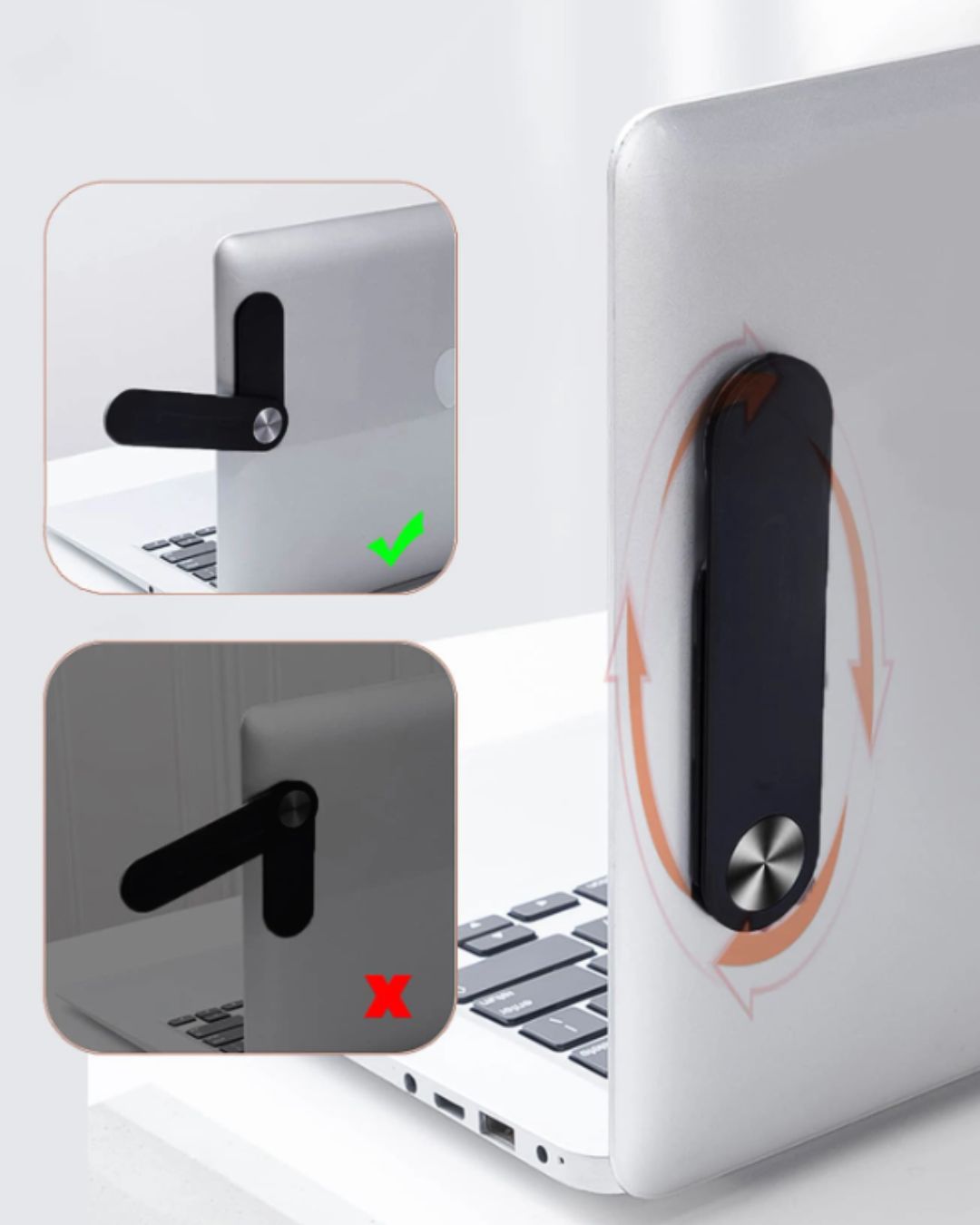 Magnetic Laptop Phone Holder
