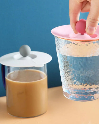 Silicone Cup Lid With Spoon Holder