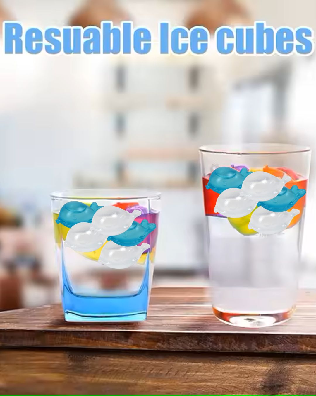 Reusable Whale Shaped Ice Cubes