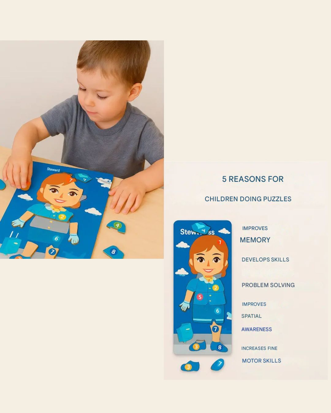 Wooden Jigsaw Professions Puzzles