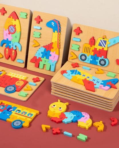 3D Wooden Montessori Puzzle Educational Toys