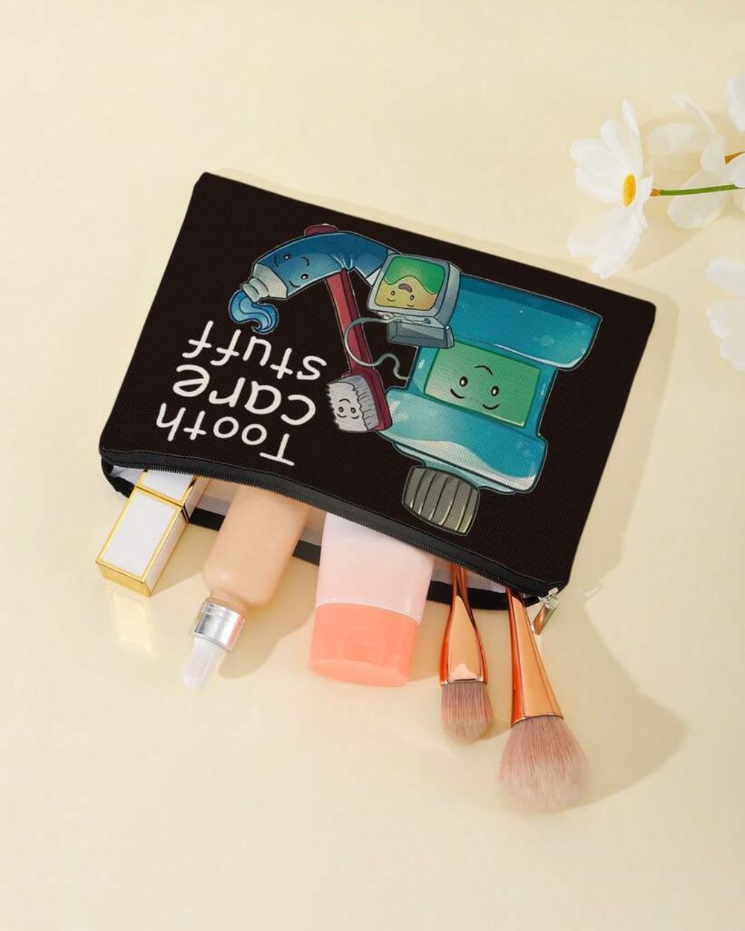 Dental Care Themed Canvas Pouch