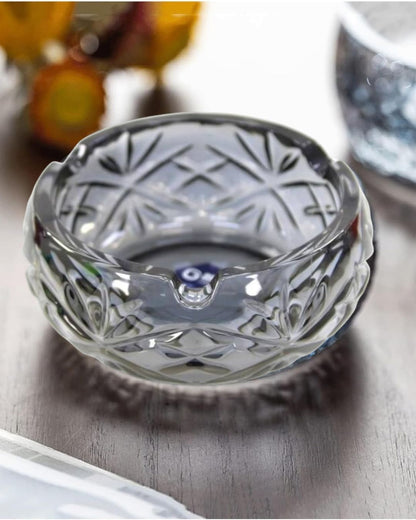Glass Round Crystal Ashtray