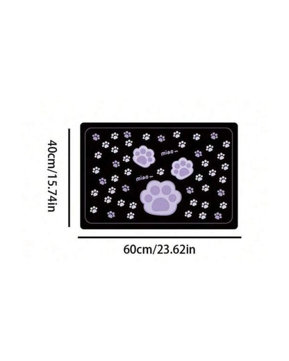 Paw Printed Pet Meal Mat