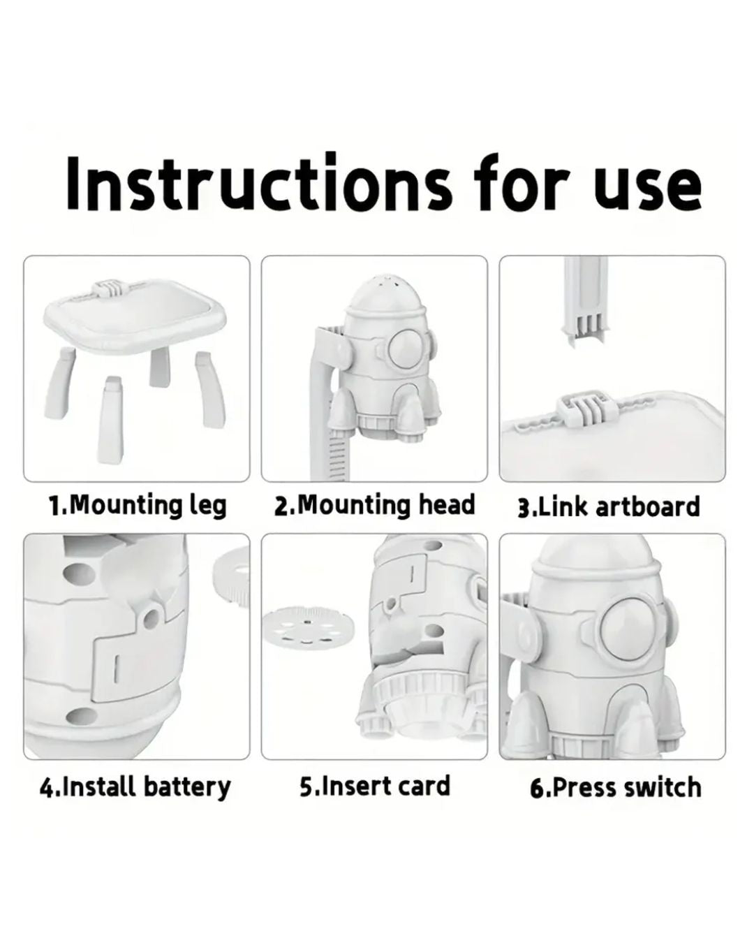 LED Projector Rocket Painting Table