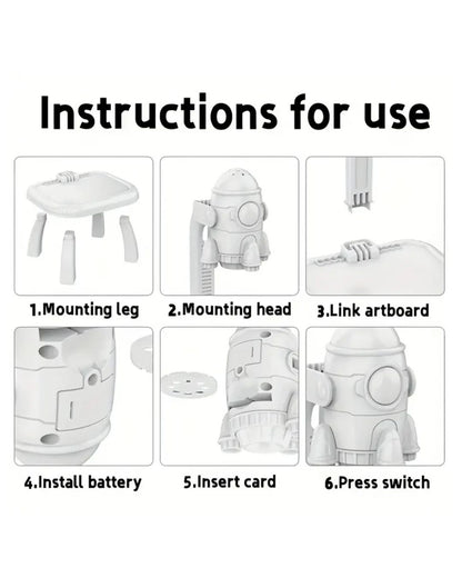 LED Projector Rocket Painting Table