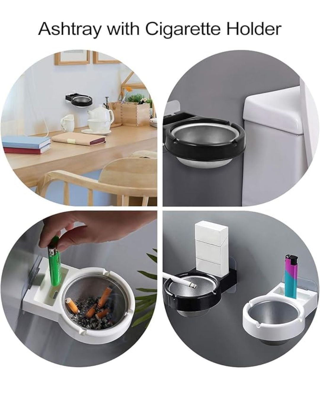 Wall Hanging Ashtray without Drilling