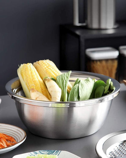 Multifunction Stainless Steel Basin with Strainer Set