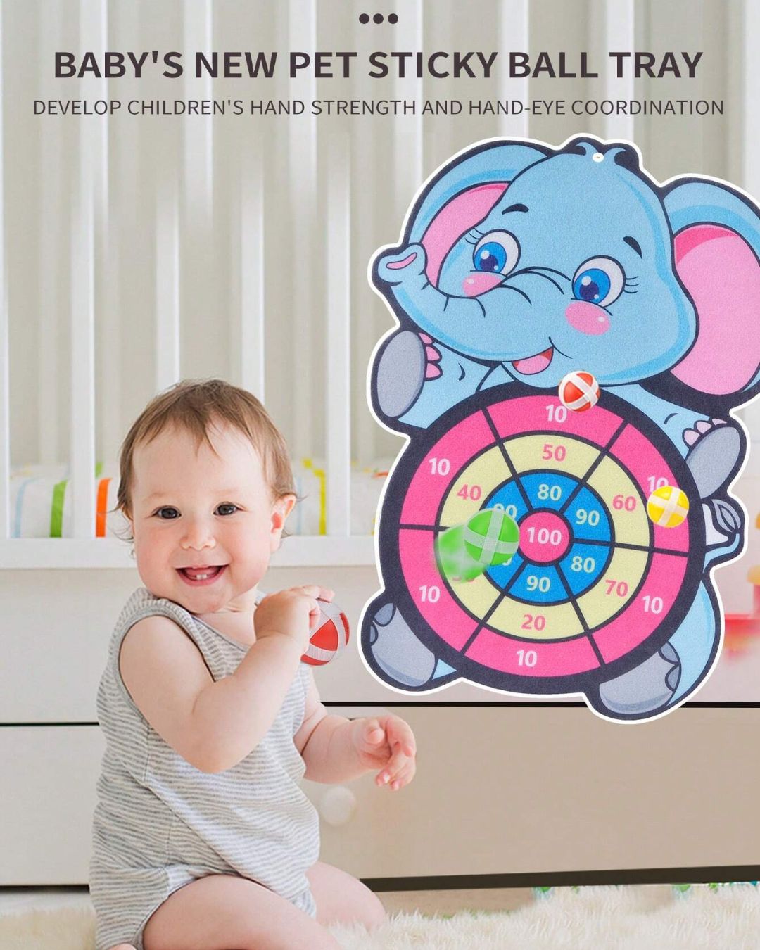 Sticky Ball Dart Board Target Sports Game