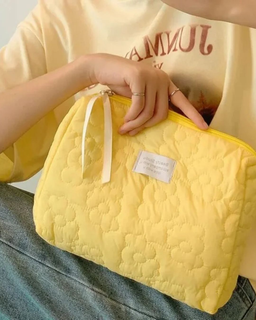 Quilted Design Cosmetic Bag