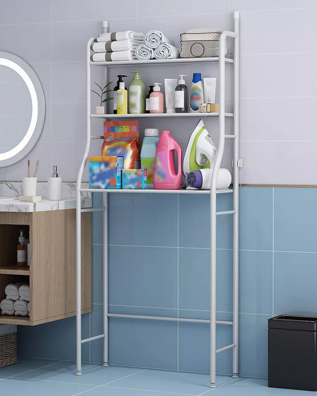 3 Layer Over The Washing Machine Storage Rack