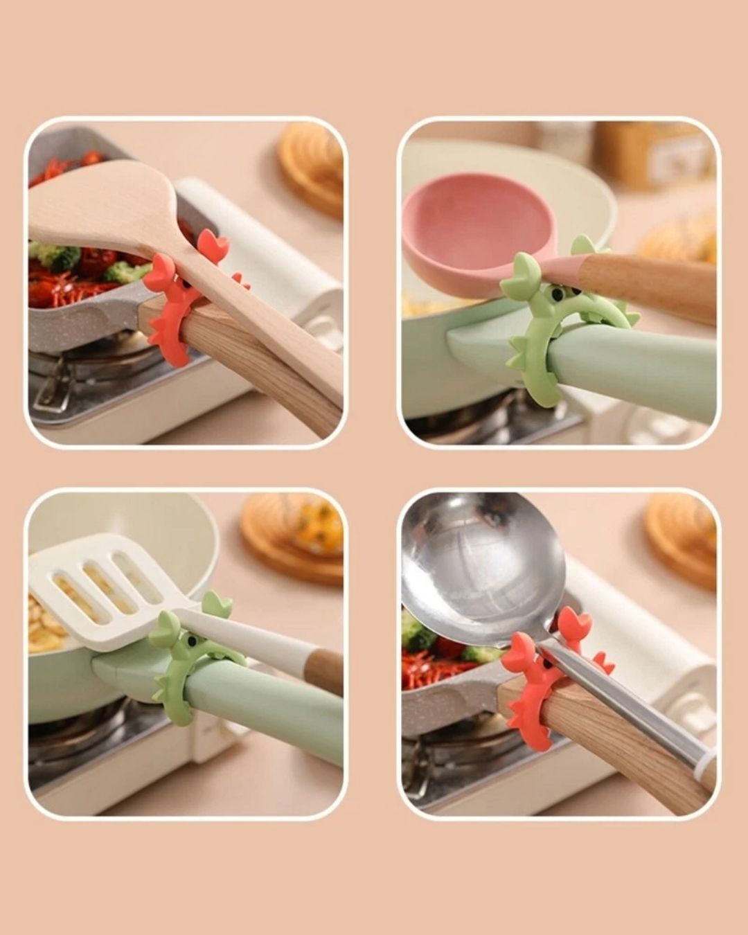 Crab Shaped Silicone Spatula Rack