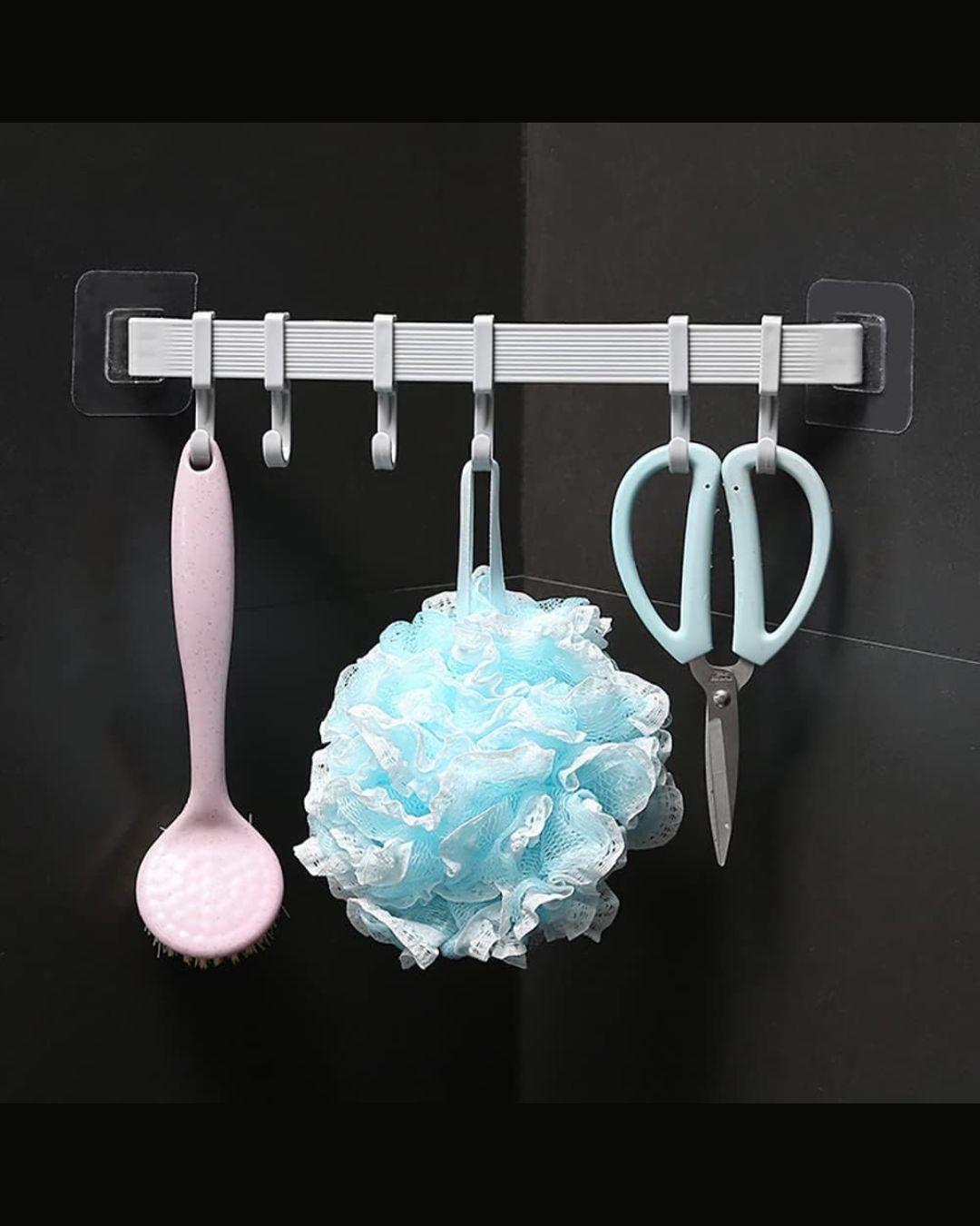 Adhesive 6-Adjustable Slider Hooks