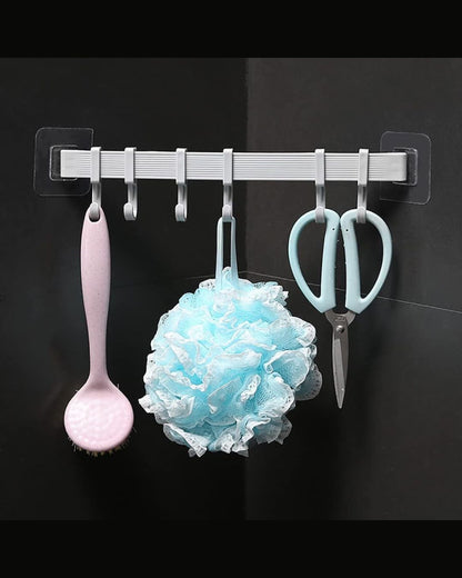 Adhesive 6-Adjustable Slider Hooks
