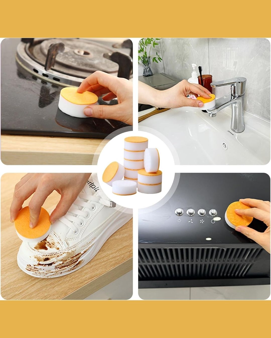 Dual-Sided Sponge for Whitening Shoes