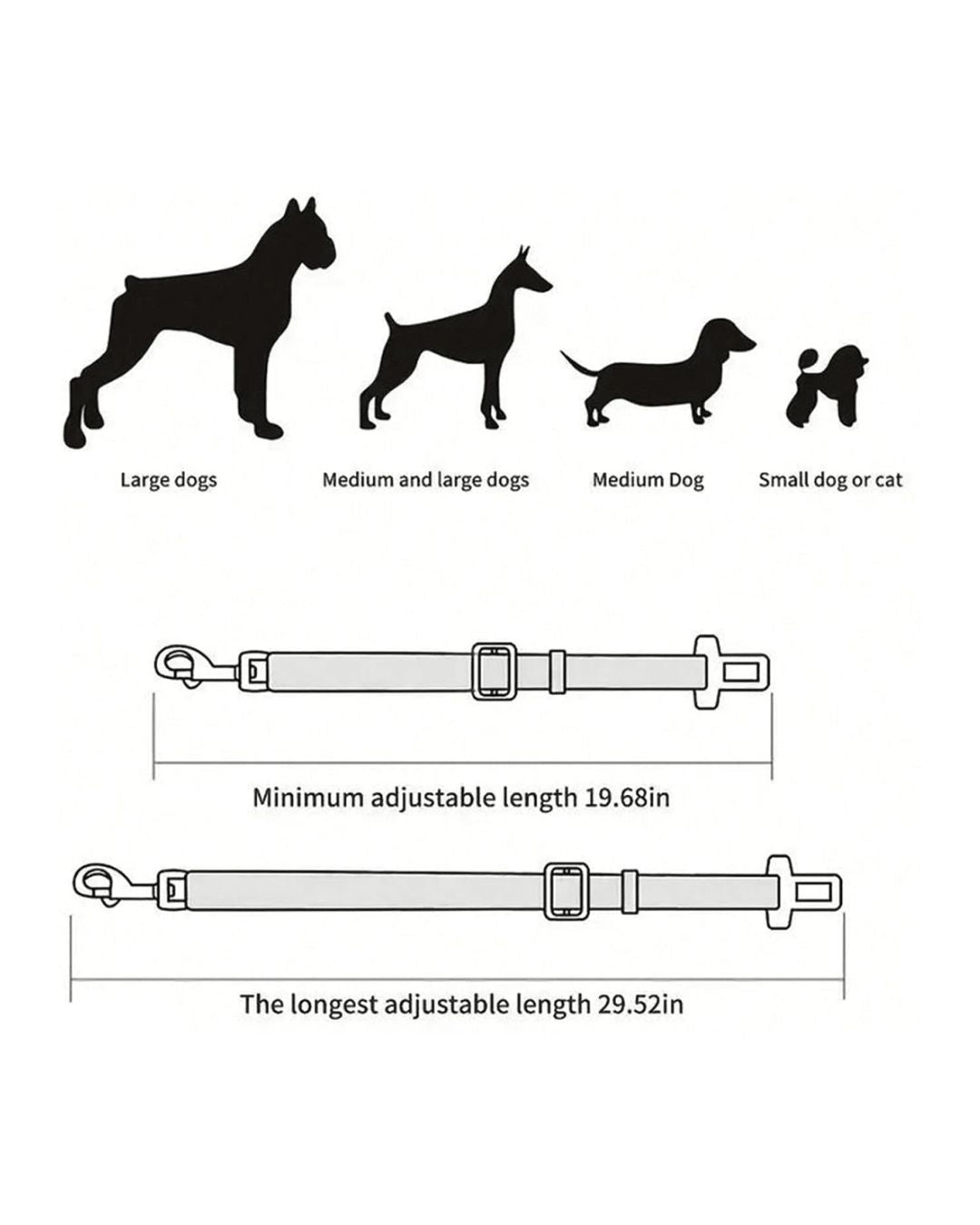 Adjustable Pet Seat Belt For Cars