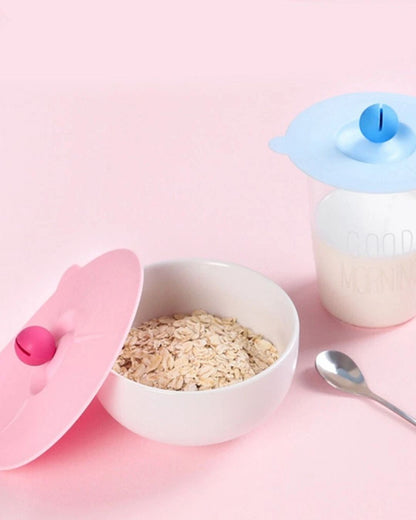 Silicone Cup Lid With Spoon Holder