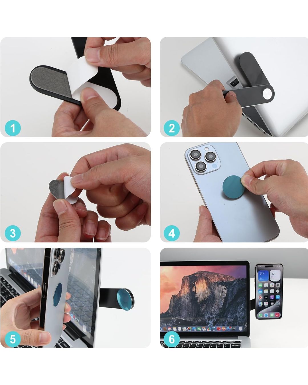 Magnetic Laptop Phone Holder