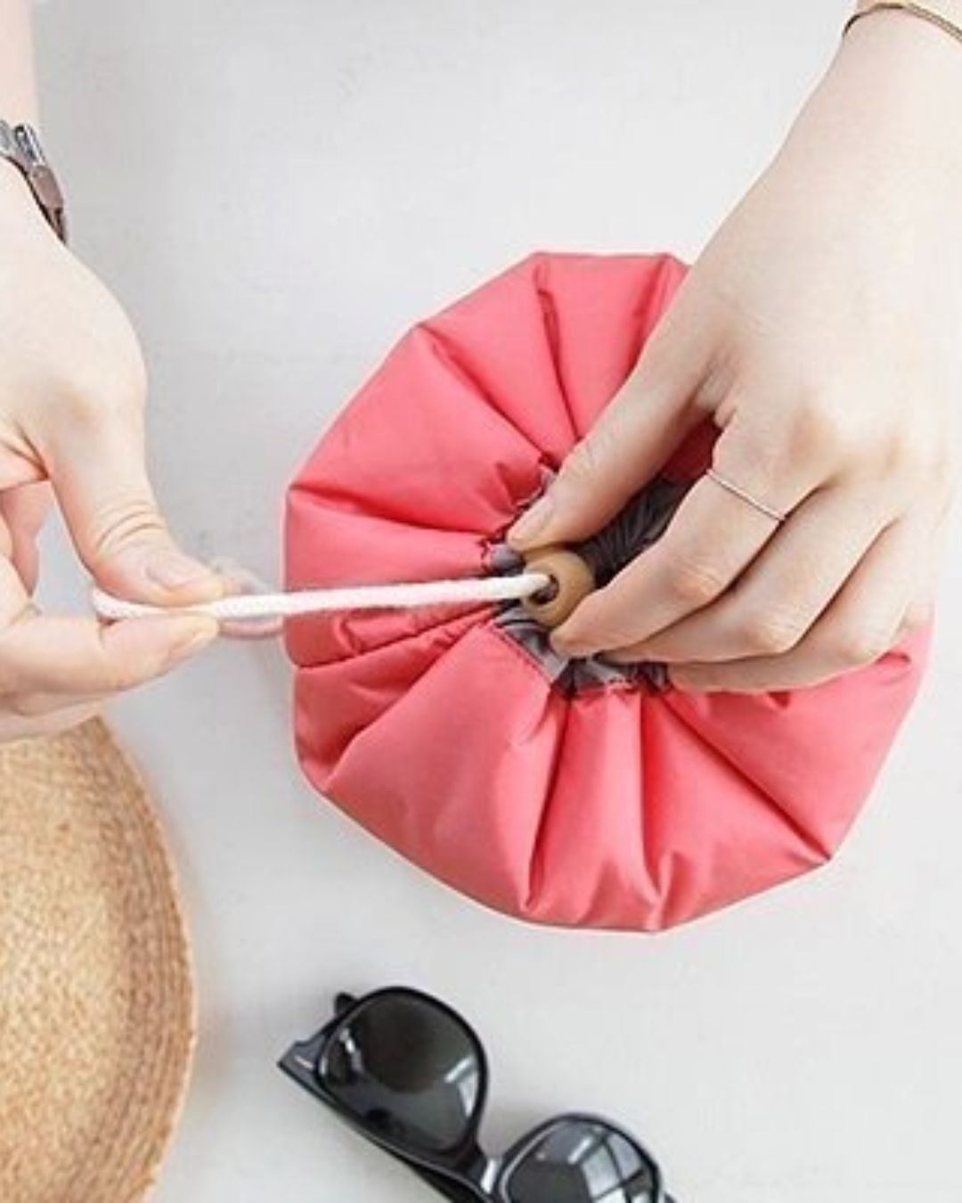 Makeup & Toiletries Barrel Bag