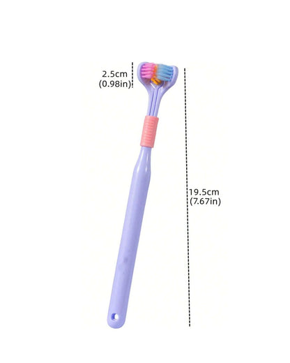 V-Shaped Three-Sided Toothbrush