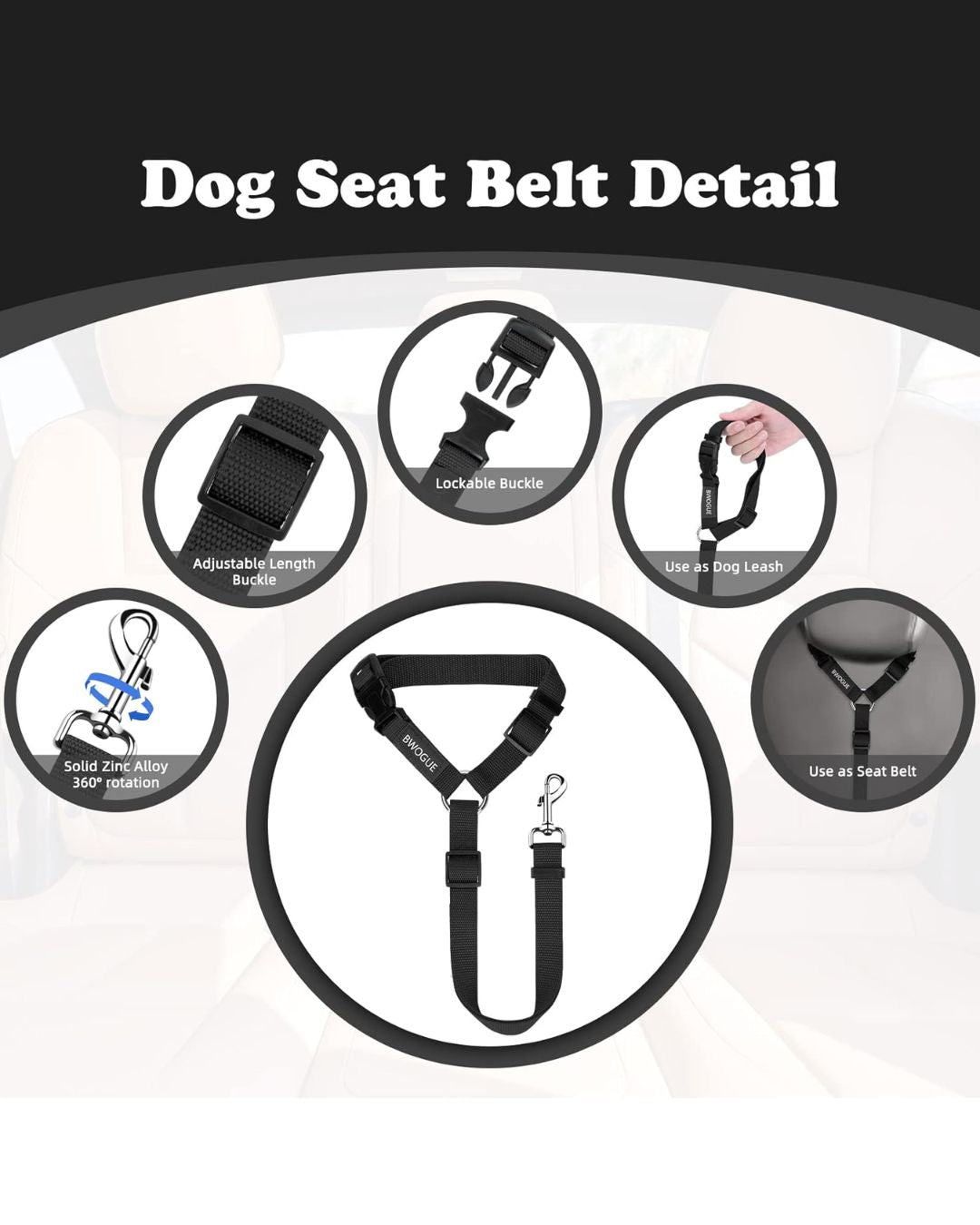 Car Safety Dog Traction Rope