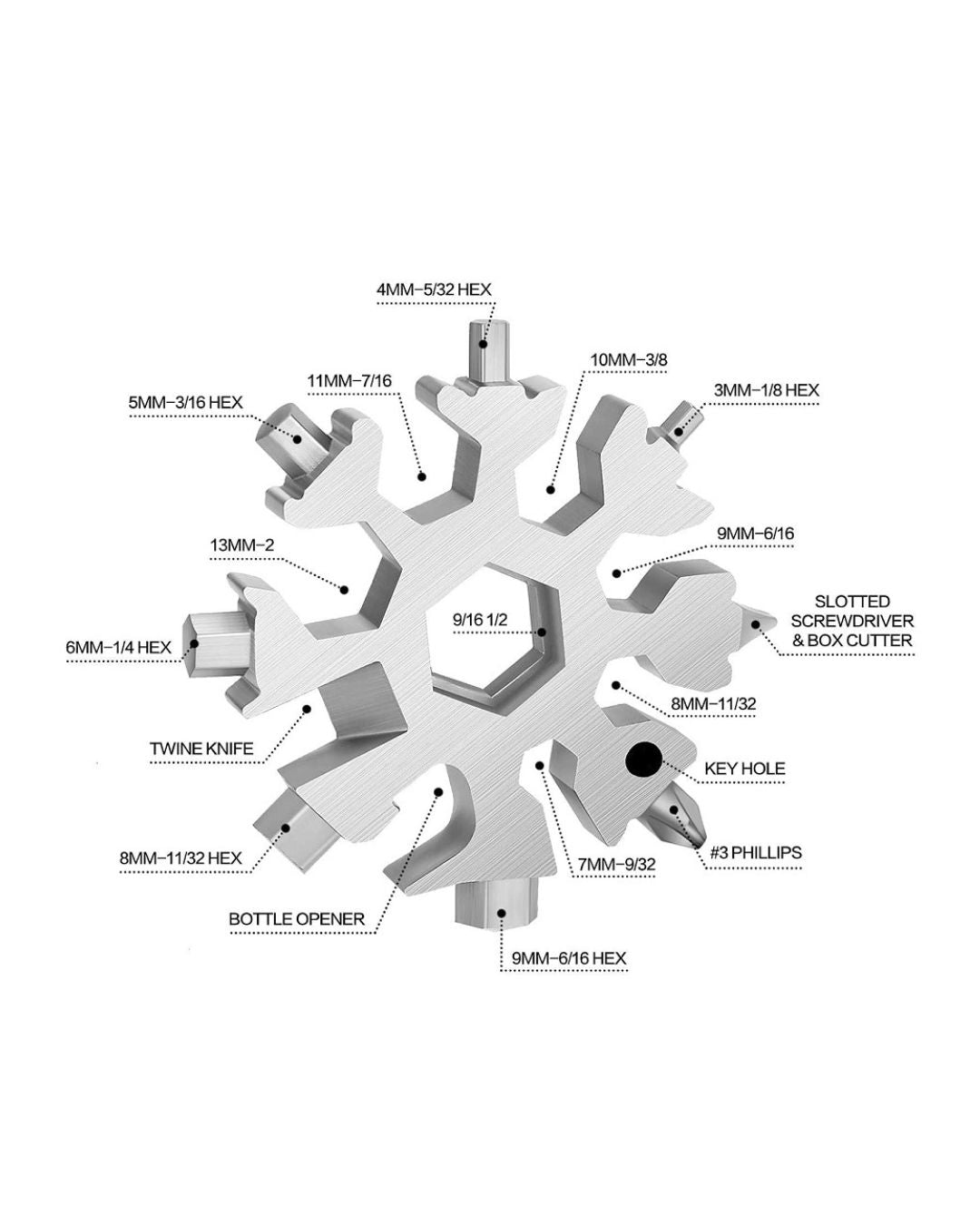 Multi Tool 18-in-1 Snowflake