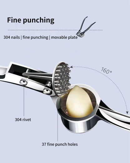 2 in 1 Stainless Steel Garlic Press