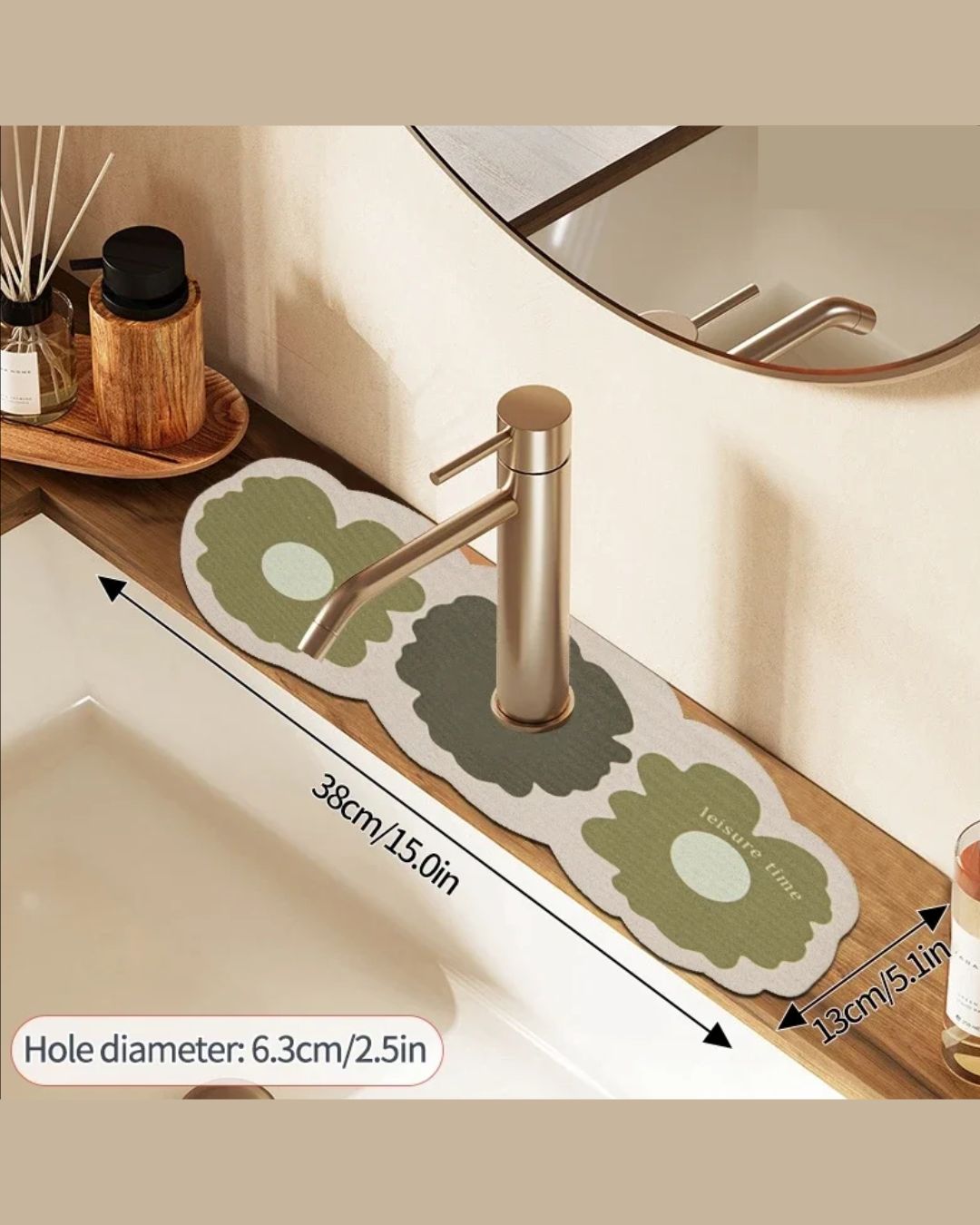 Water Absorbent Mat For Kitchen Faucets