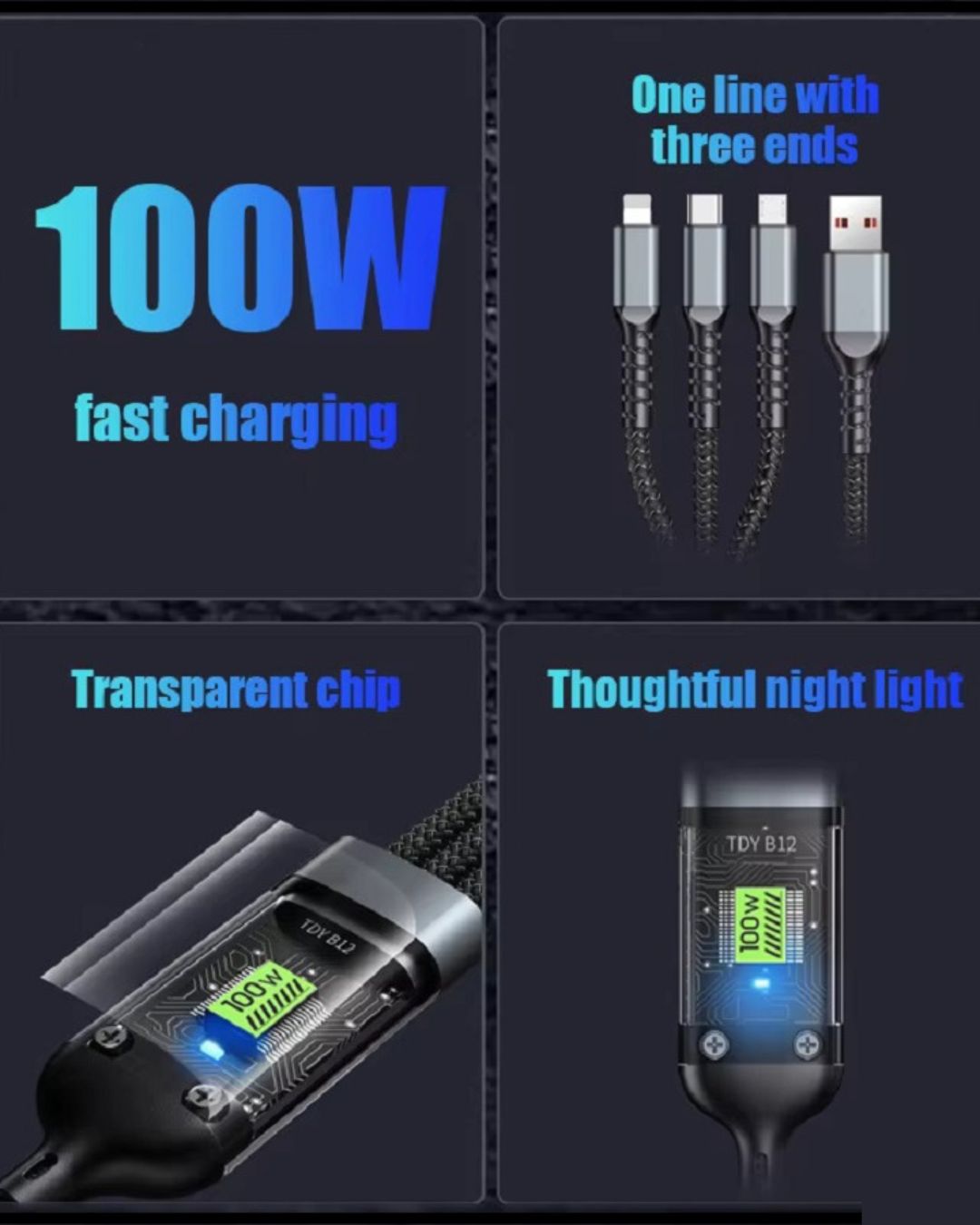 3 In 1 Fast Charging Cable
