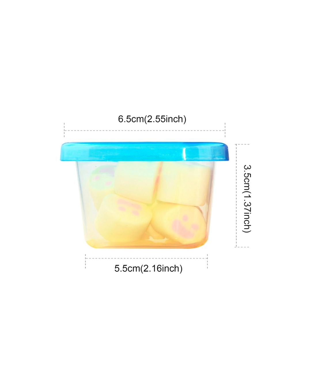 Mini Square Dip Containers with Lids