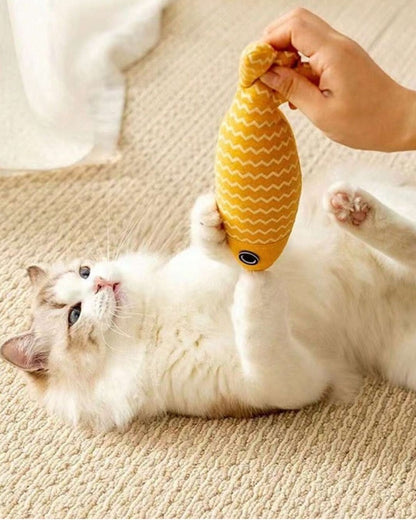 Simulation Fish Shaped Cat Toy With Catnip Flavor
