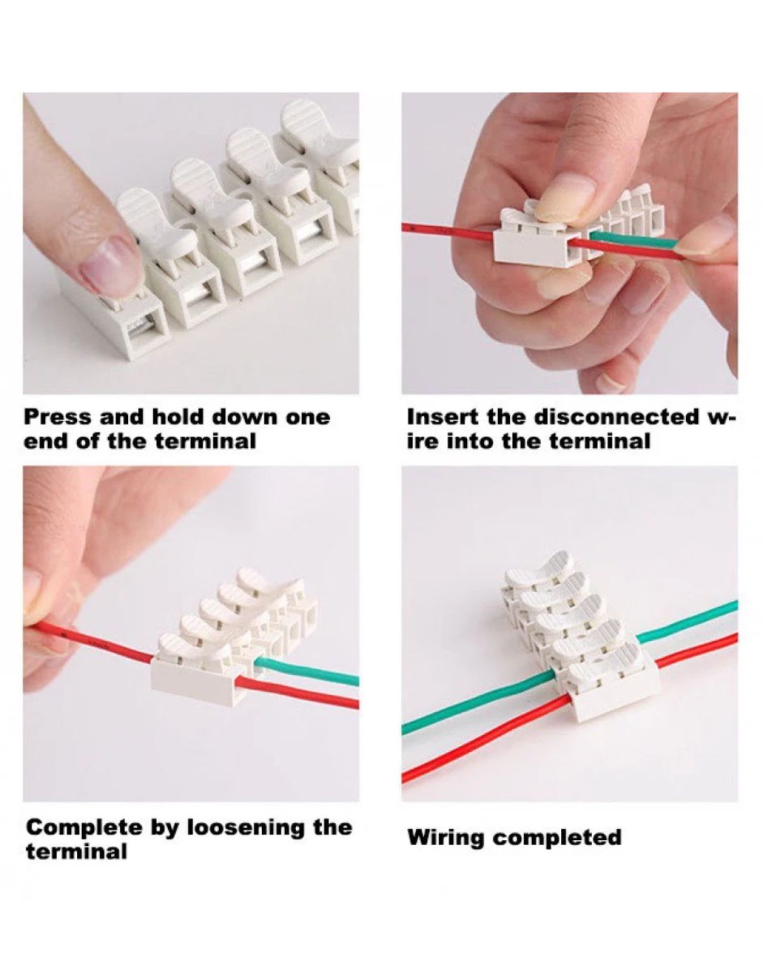 Screwless Quick Electrical Connectors