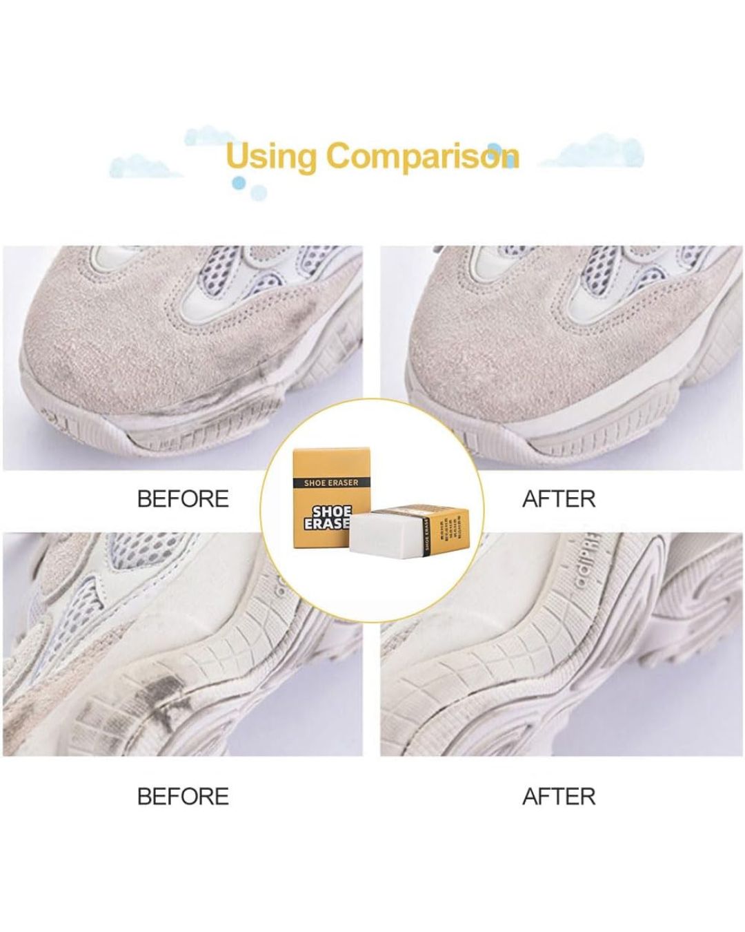 3pcs No-Water Shoe Cleaner Set