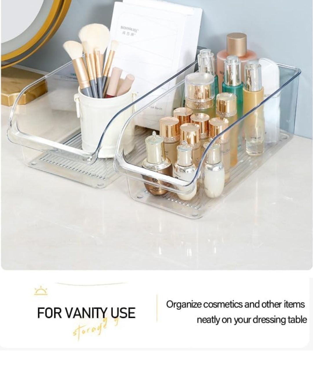 Clear Acrylic Refrigerator Organizer