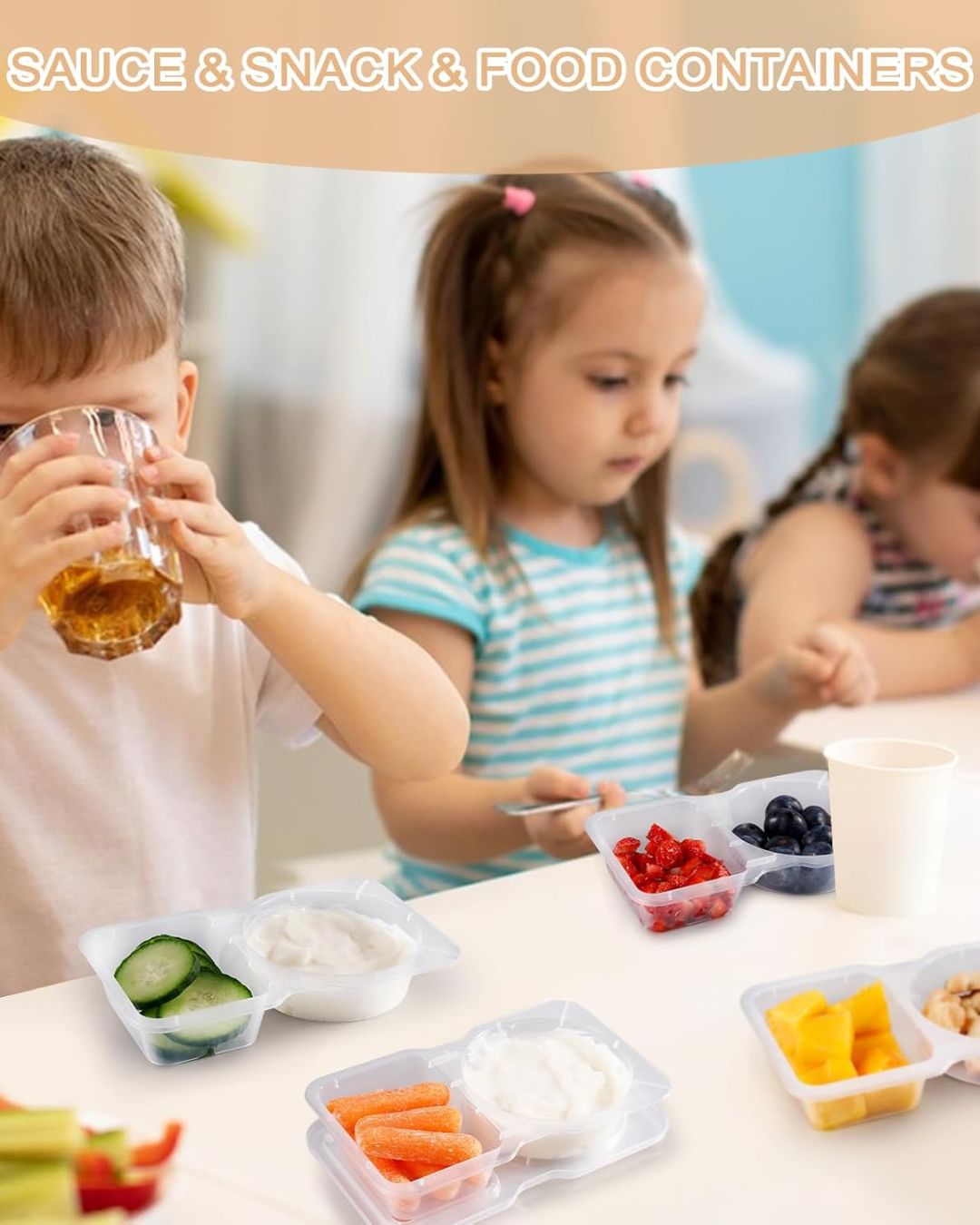 Double Compartment Snack Container