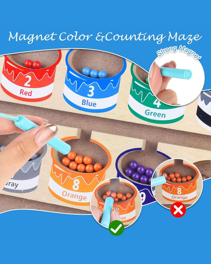 Montessori Magnetic Color and Number Maze