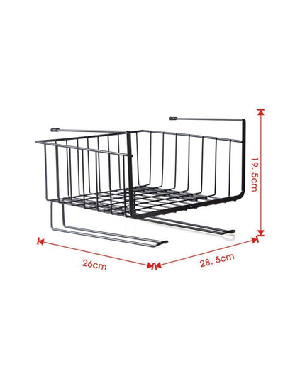 Under Shelf Storage Basket with Cup Holder