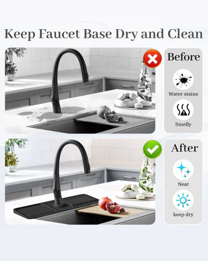 Silicone Draining Mat Around Tap