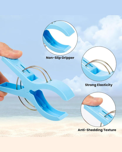 Wind-Proof Beach Towel Clips