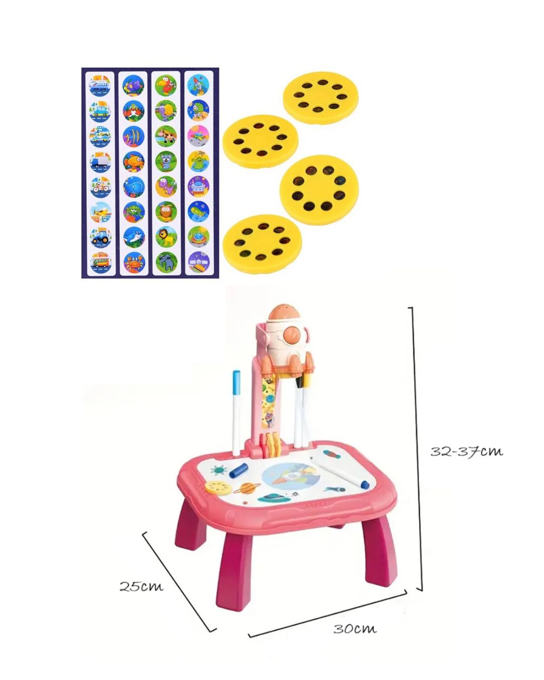 LED Projector Rocket Painting Table