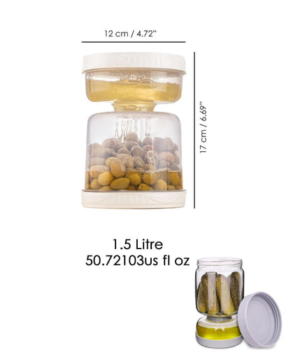 Pickle and Olive Flip Jar with Strainer